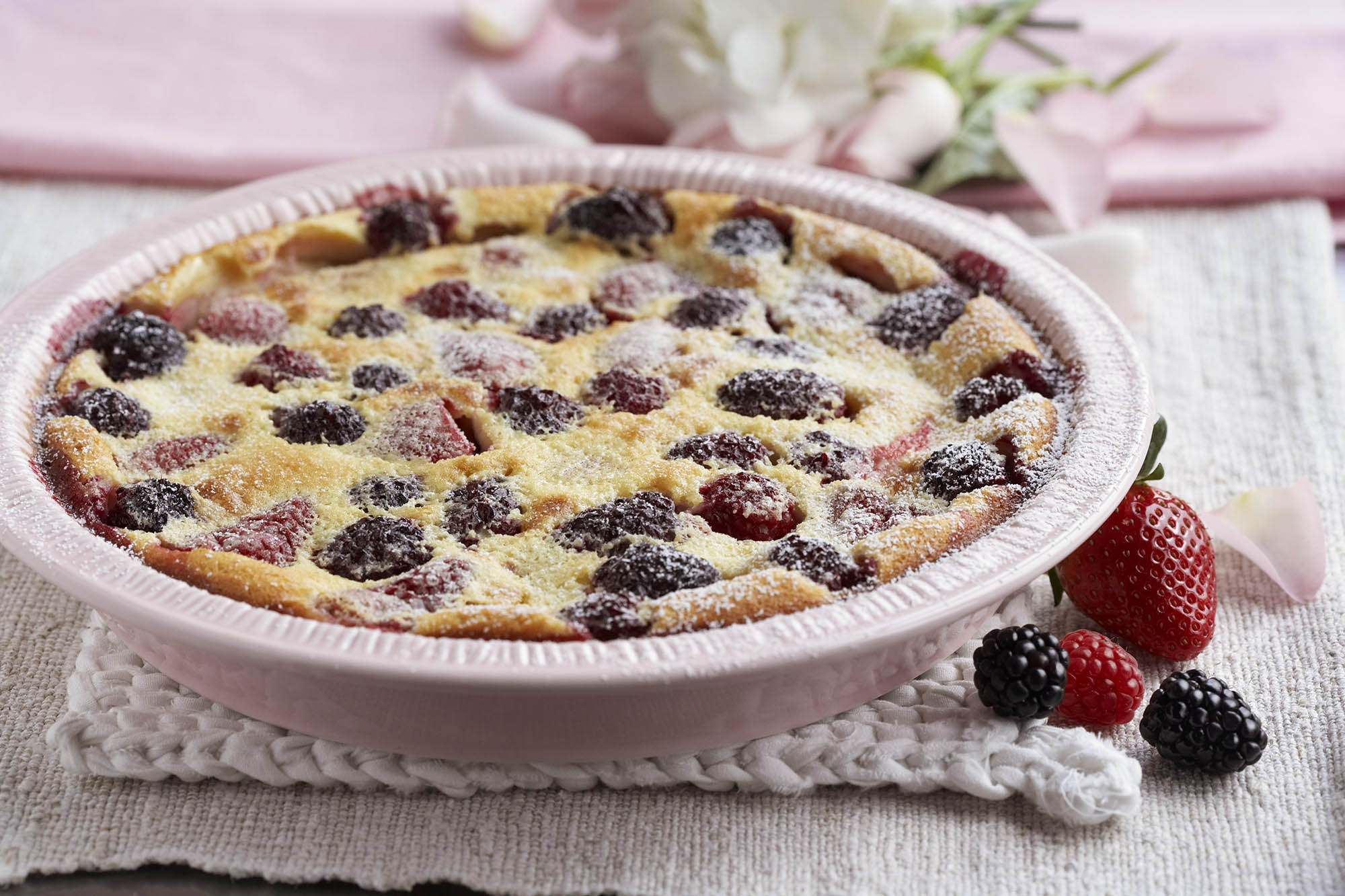 Mixed Berry Clafouti