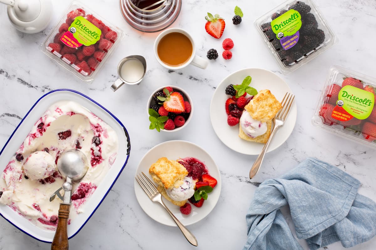 Berry Ice Cream Sandwiches with Driscoll's berries
