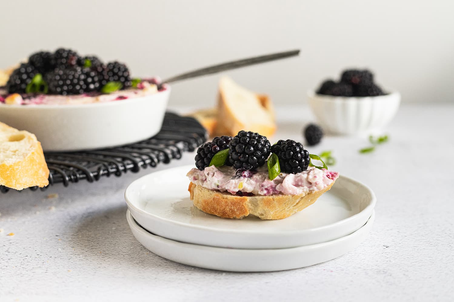 Baked Blackberry Cream Cheese Dip with Fresh Driscoll's Berries