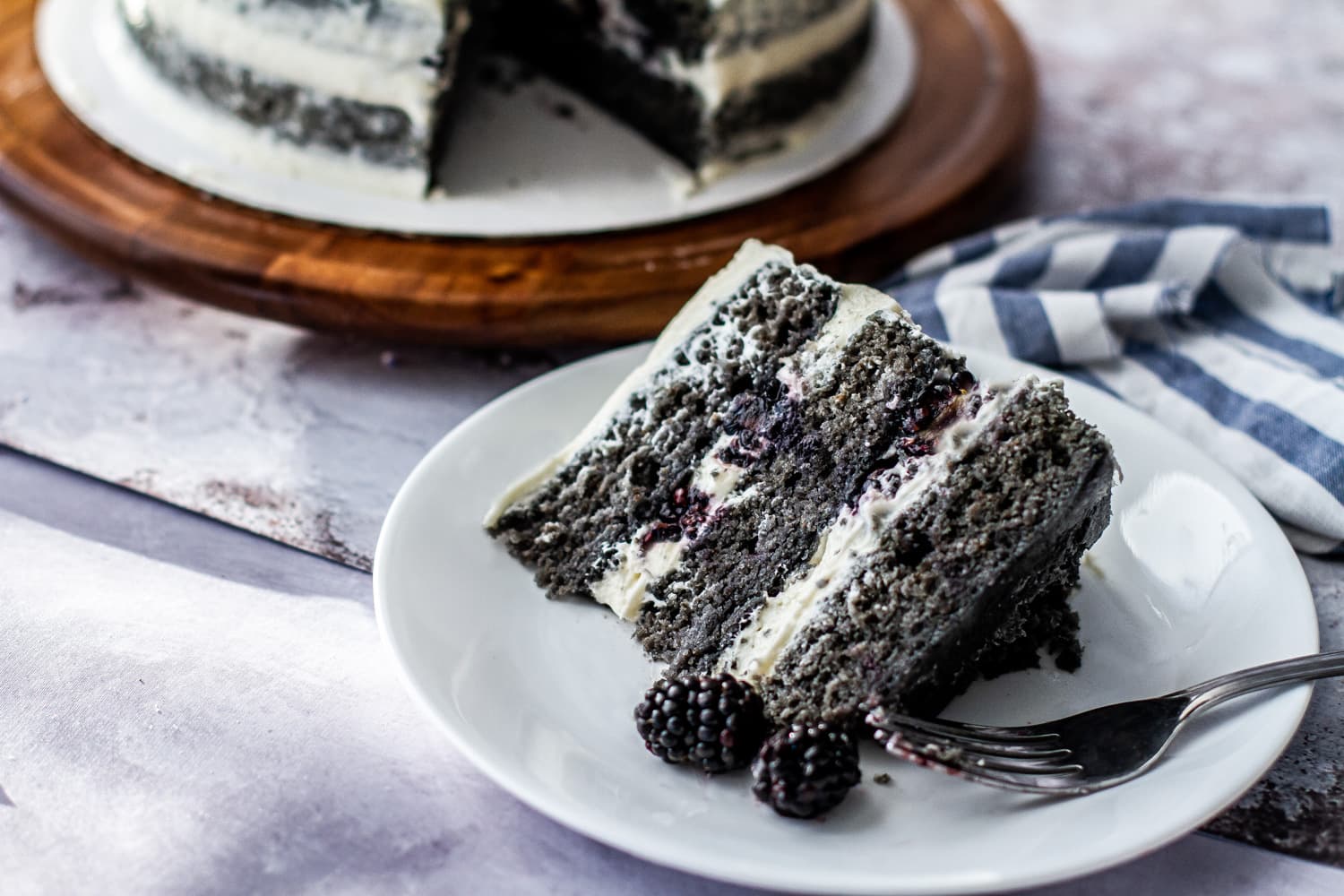 Naked Caked with Driscoll's Fresh and Delicious Blackberries