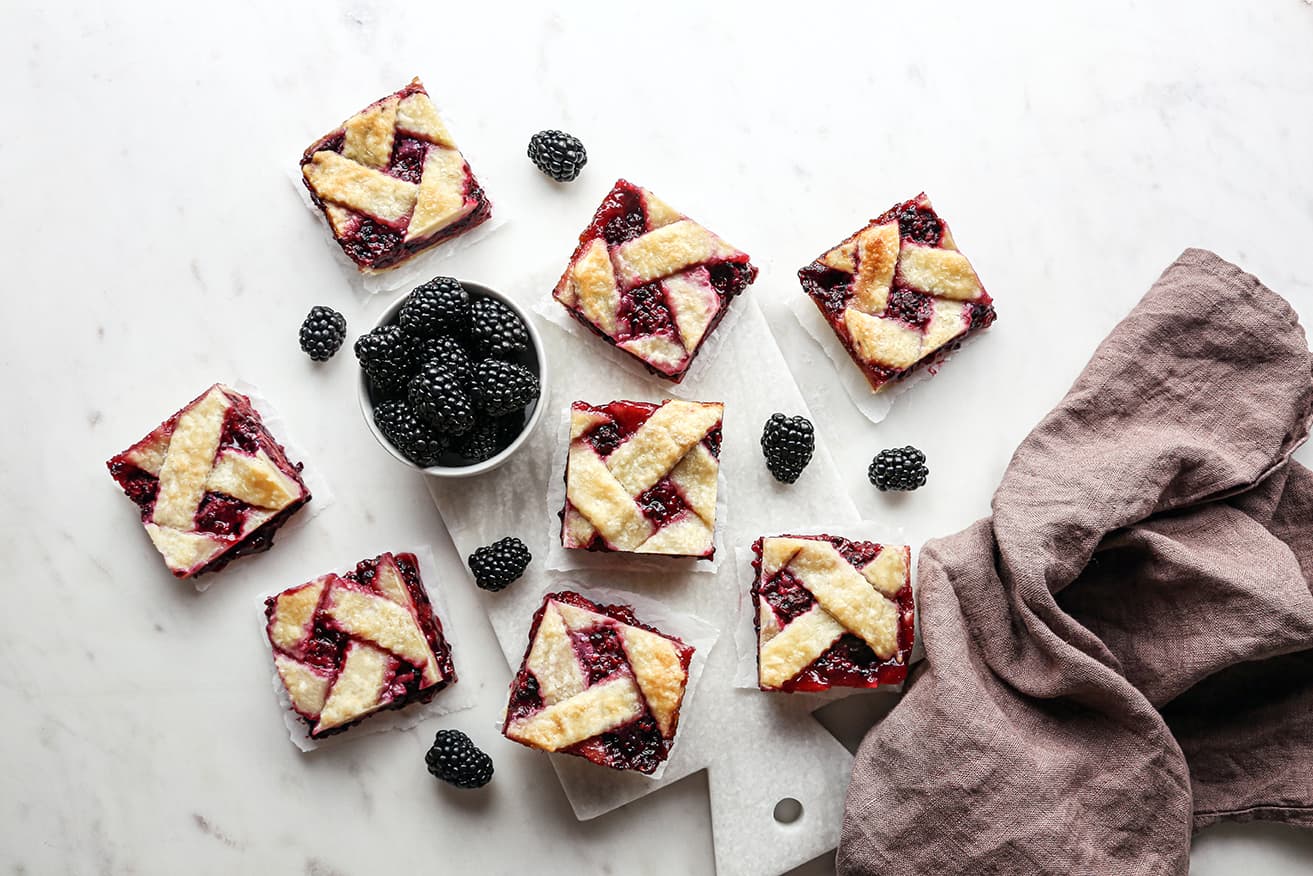 Blackberry Pie Bars with Driscoll's blackberries