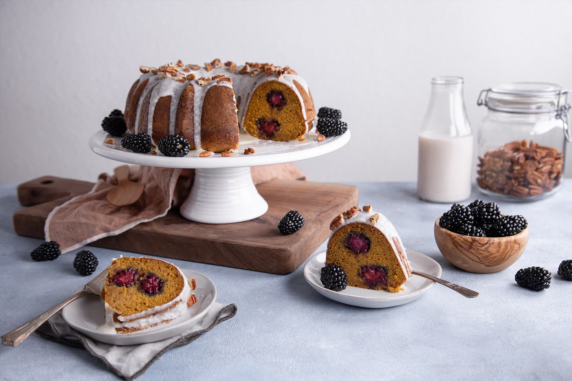 Blackberry Pumpkin Cake