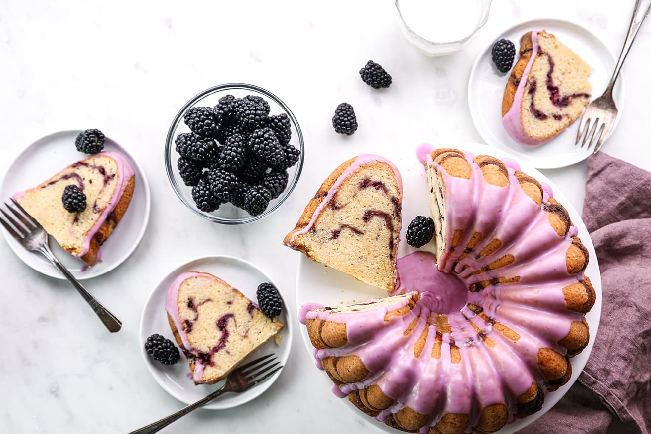 Blackberry Swirl Pound Cake