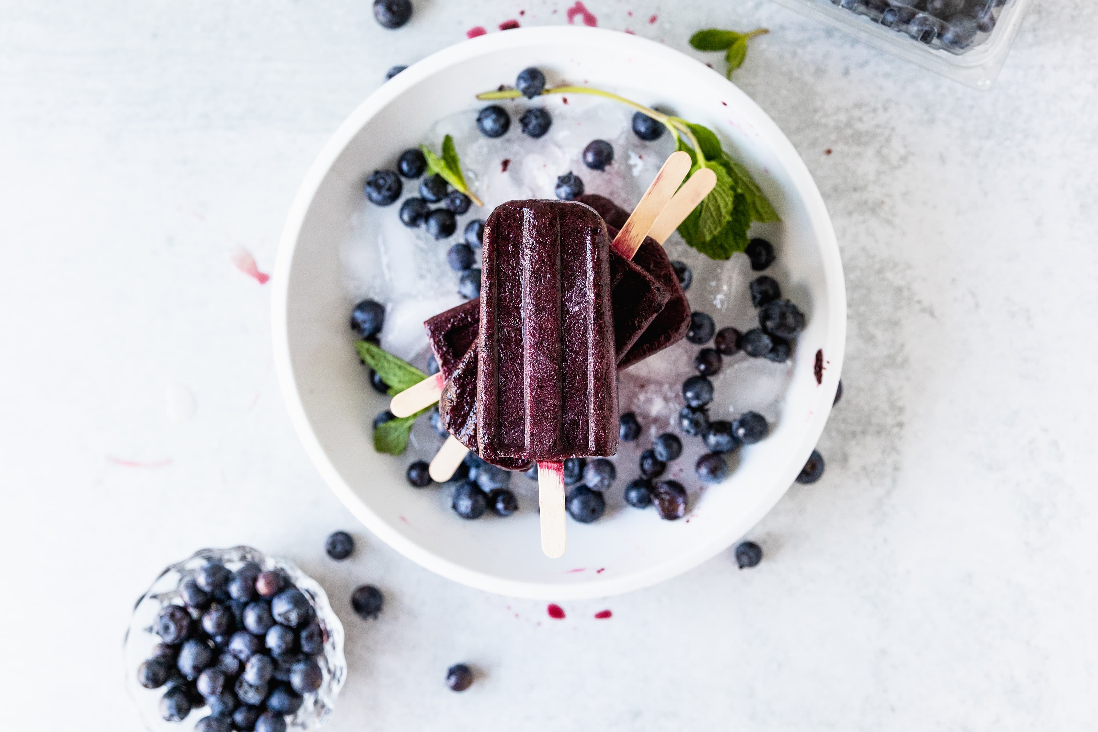 Blueberry Mint Popsicles