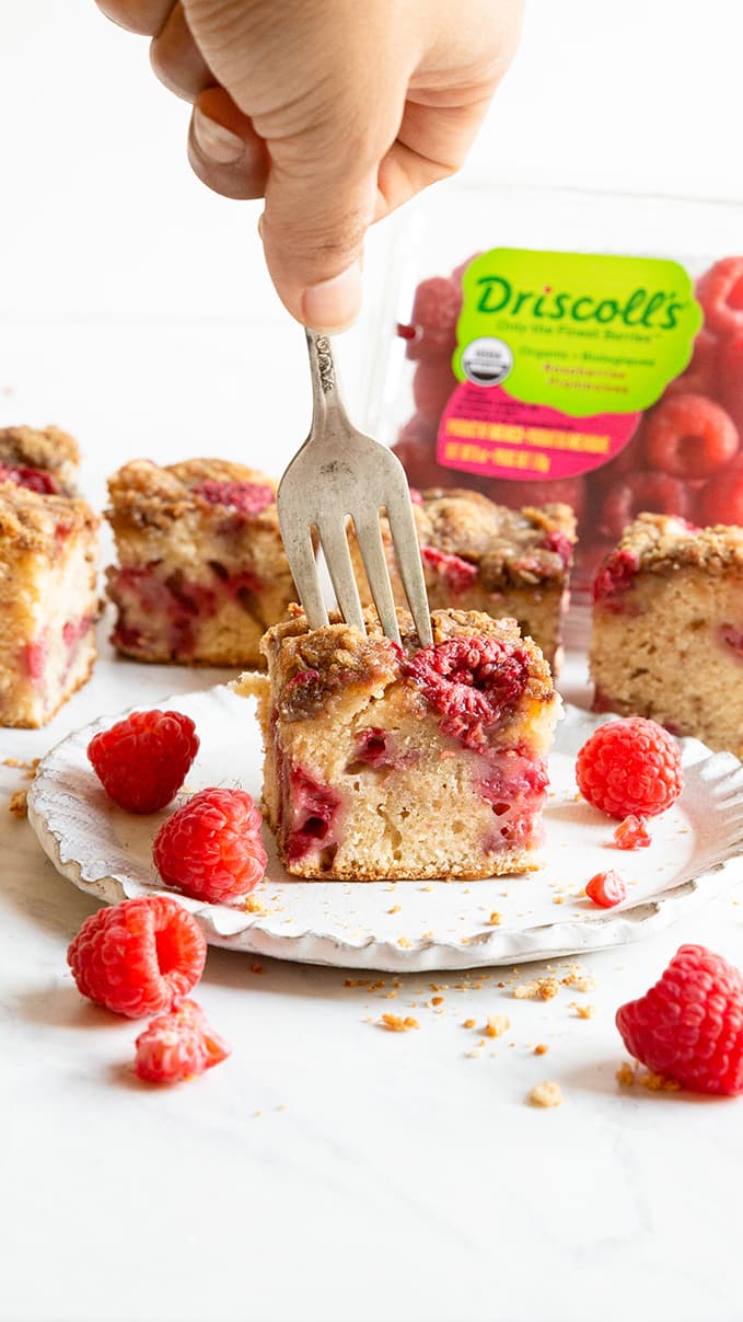 Driscoll's Raspberry Crumb Coffee Cake
