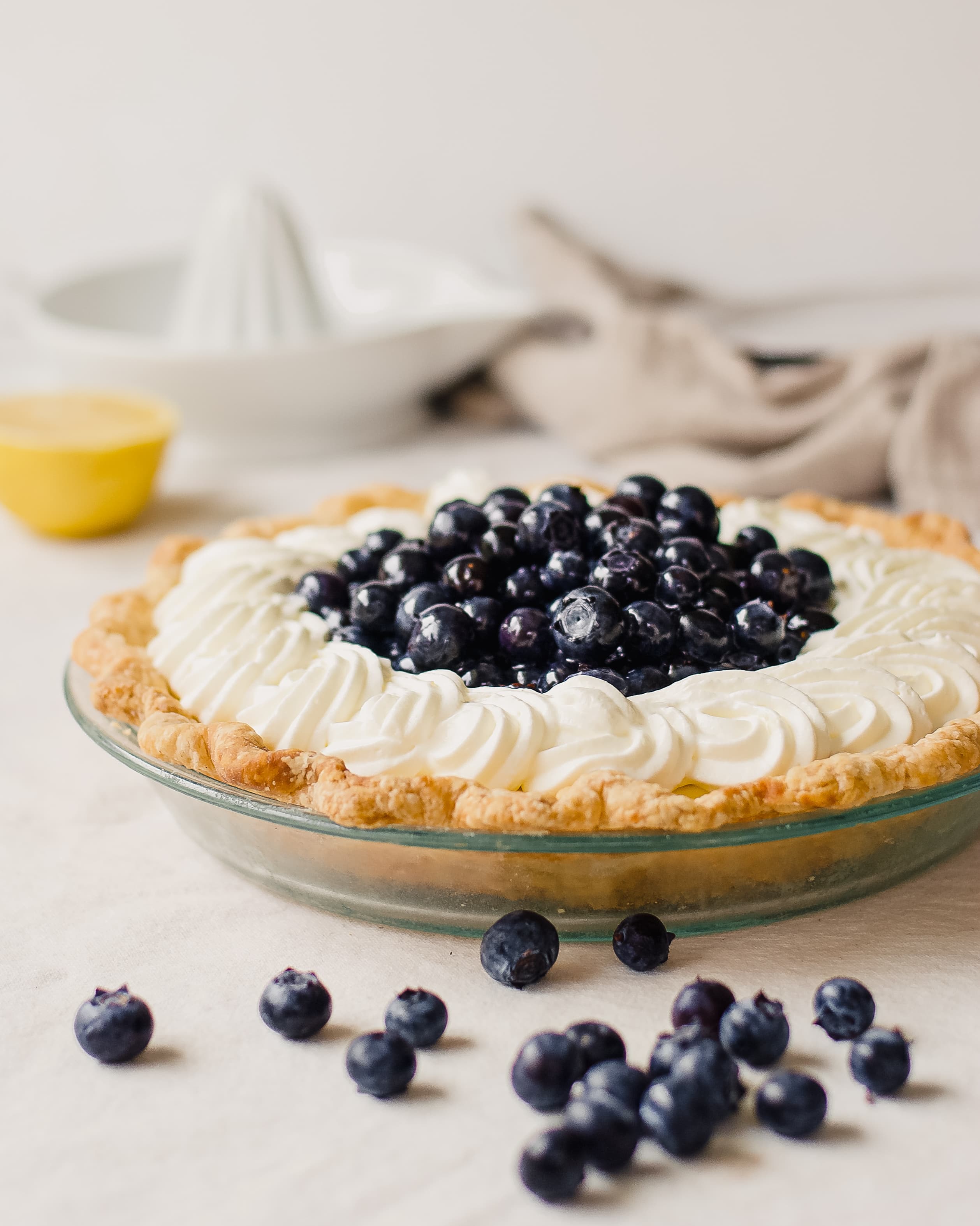 Sour Cream Blueberry Pie