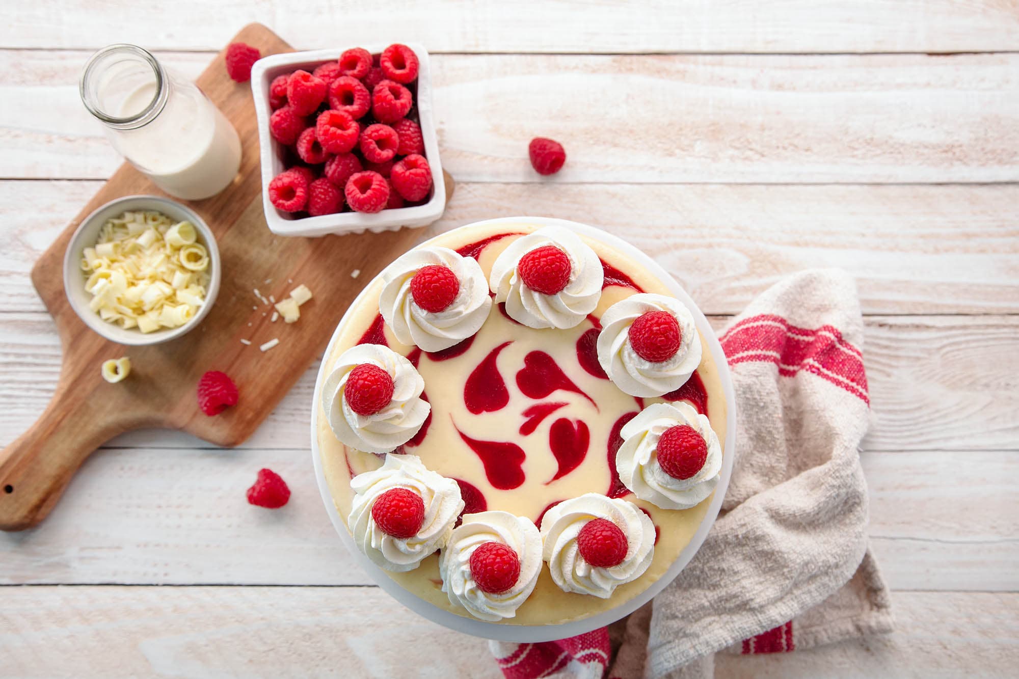 White Chocolate Raspberry Cheesecake