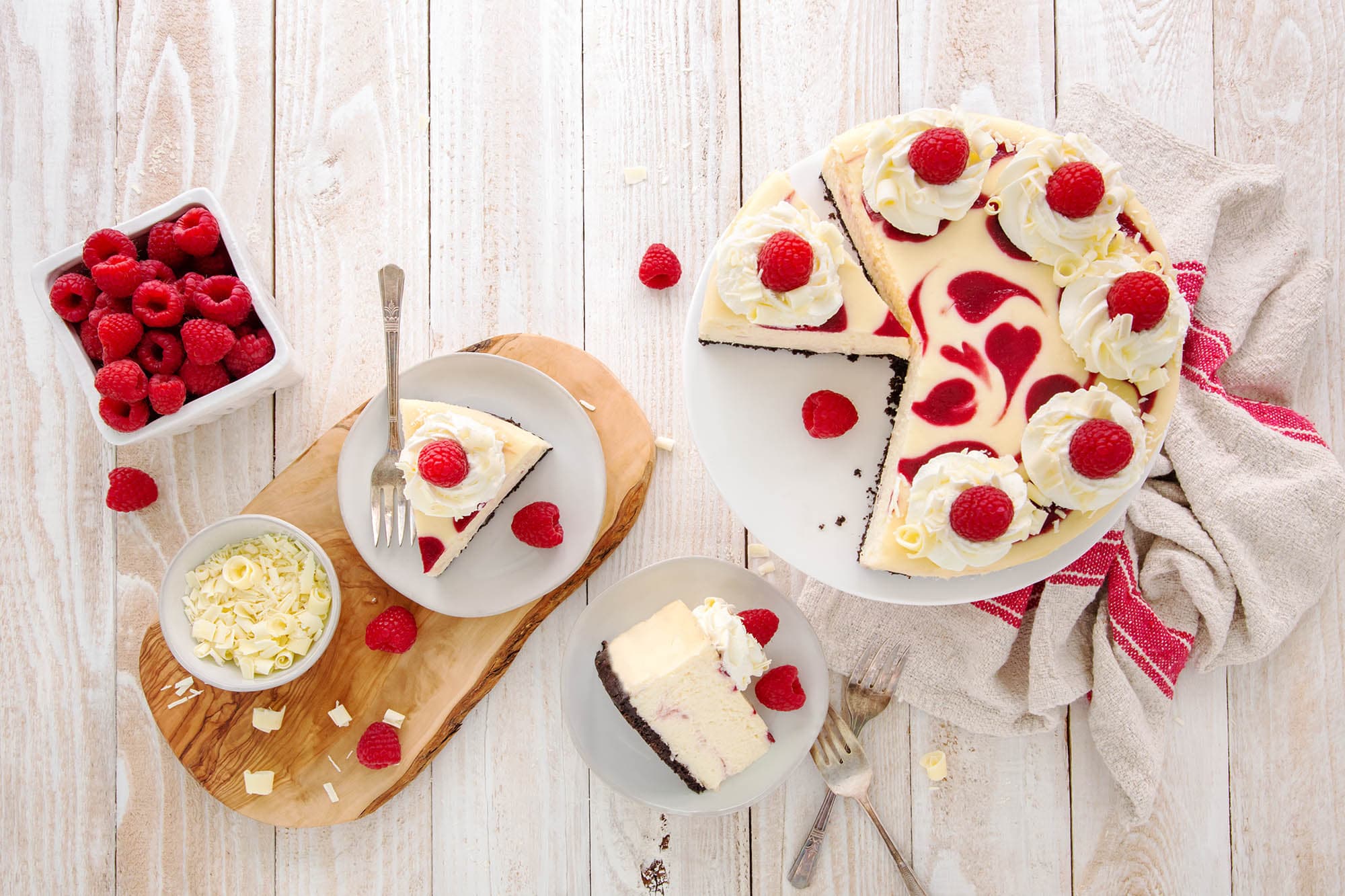 White Chocolate Raspberry Cheesecake
