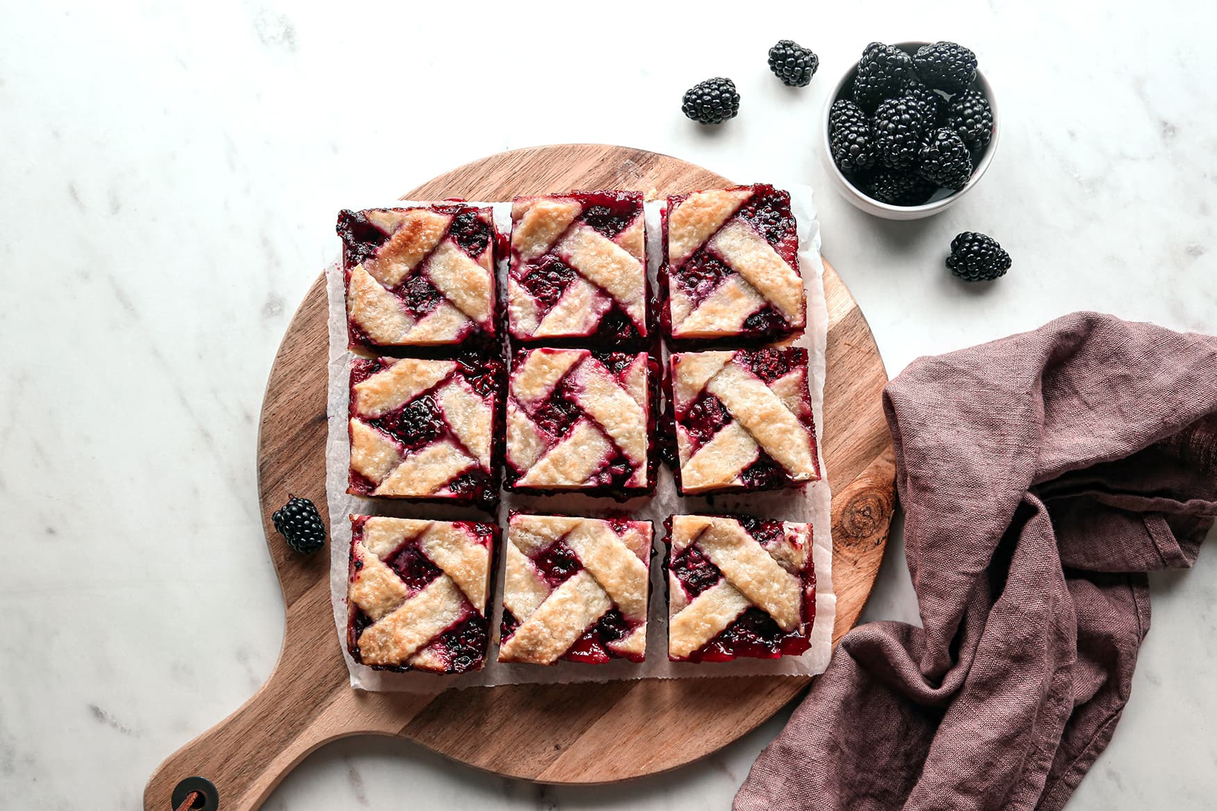 Blackberry Pie Bars with Driscoll's blackberries