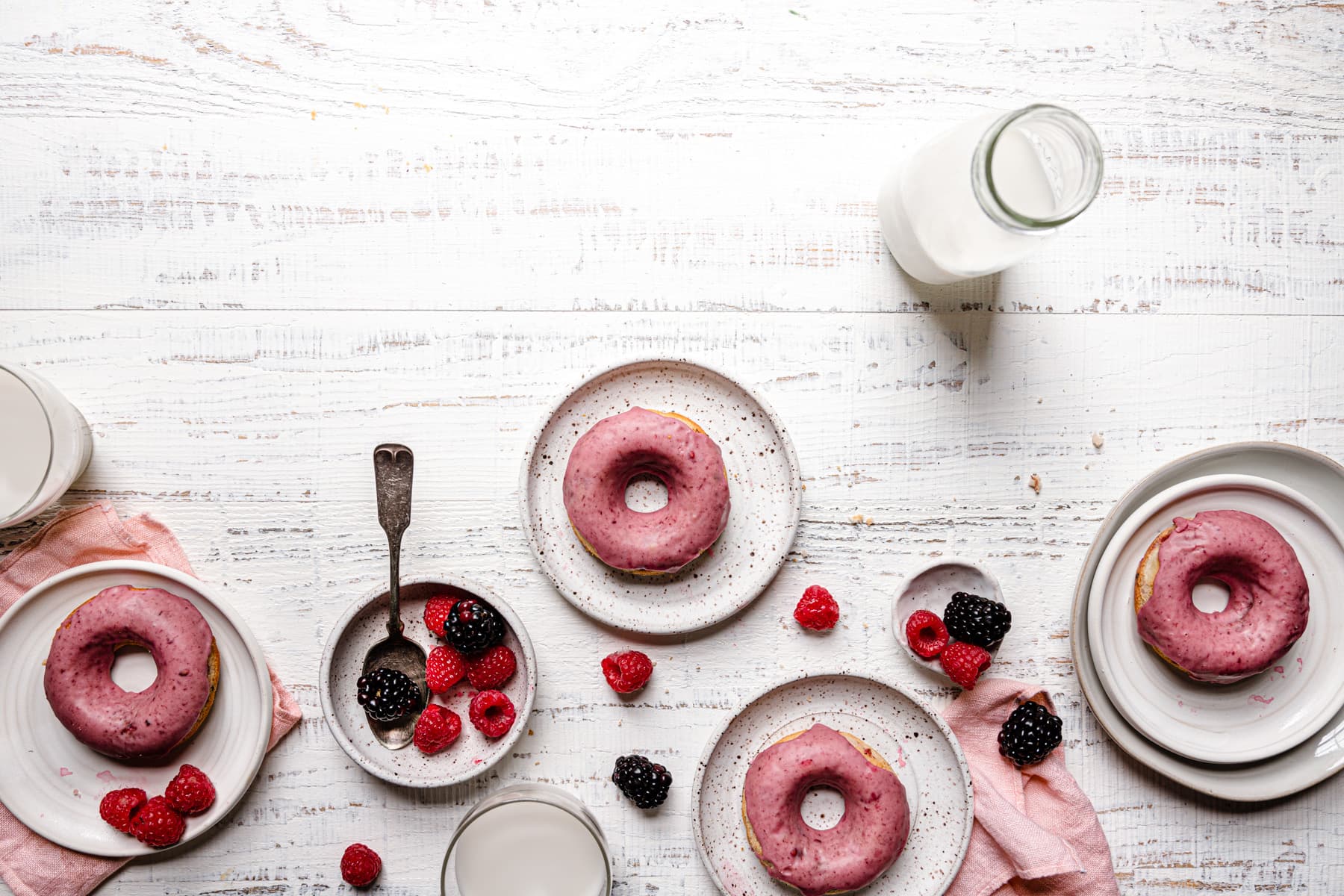 Blackberry and Raspberry Donuts with Driscoll's berries