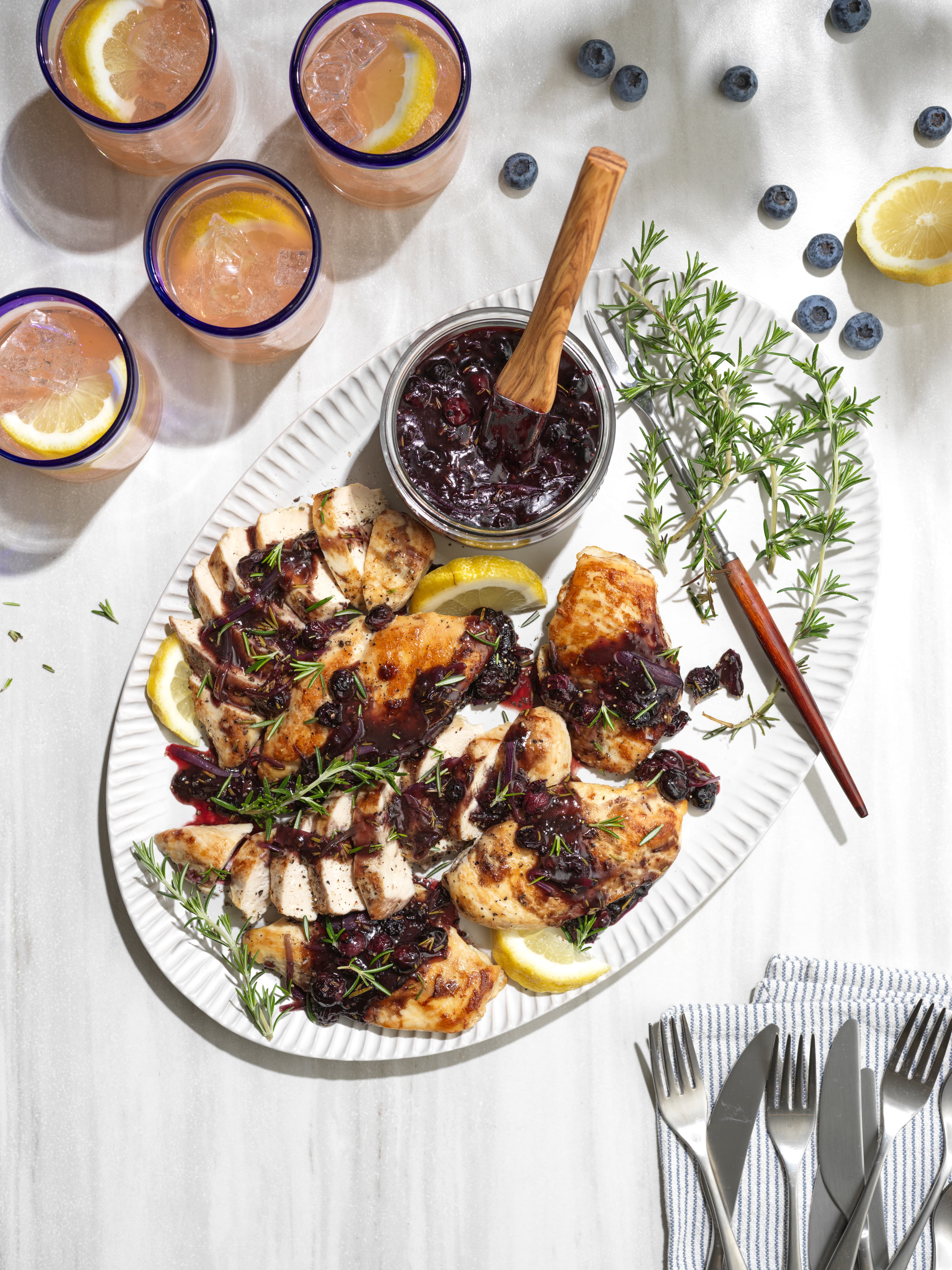 Blueberry Balsamic Glazed Rosemary Chicken
