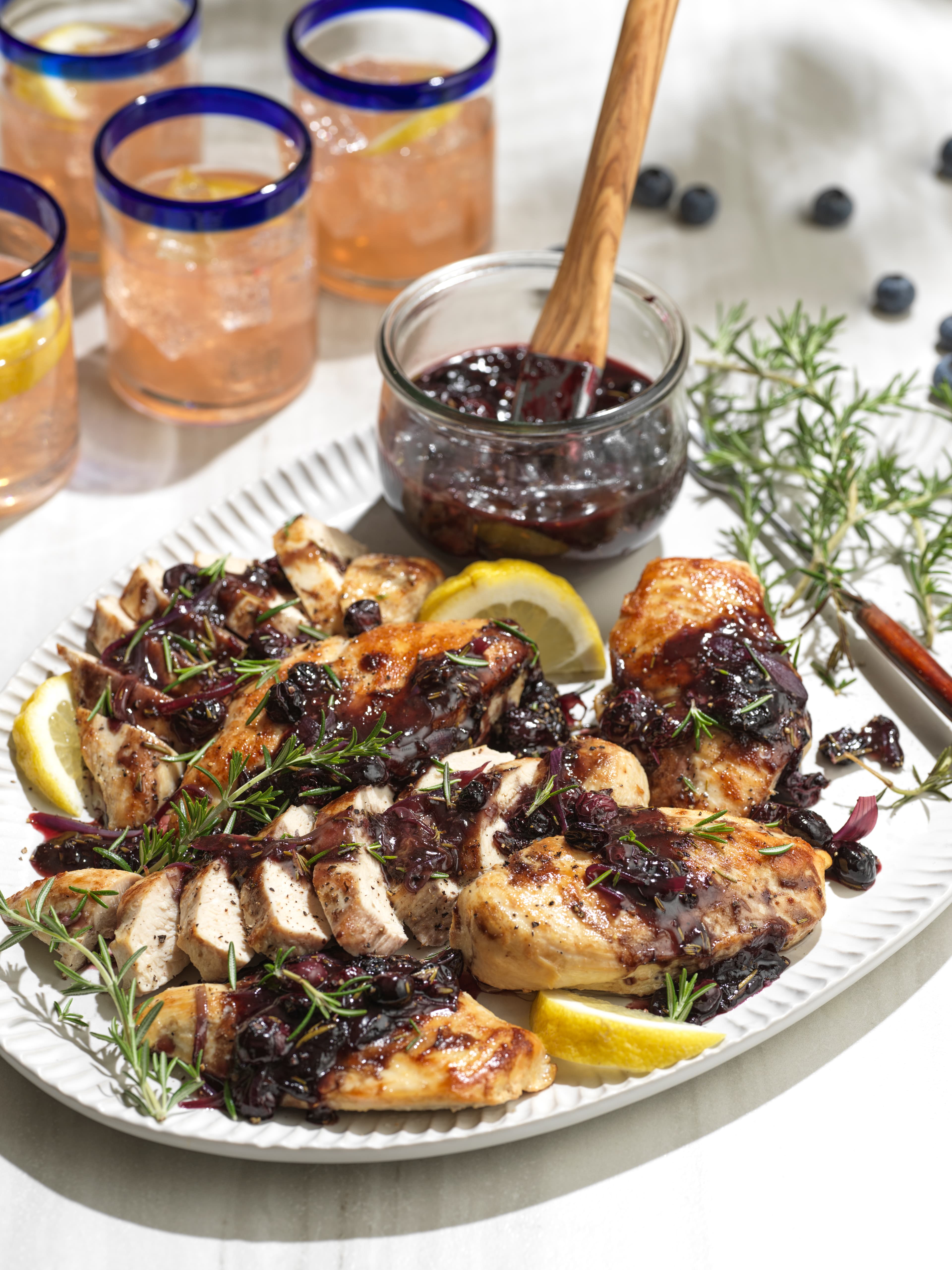 Blueberry Balsamic Glazed Rosemary Chicken