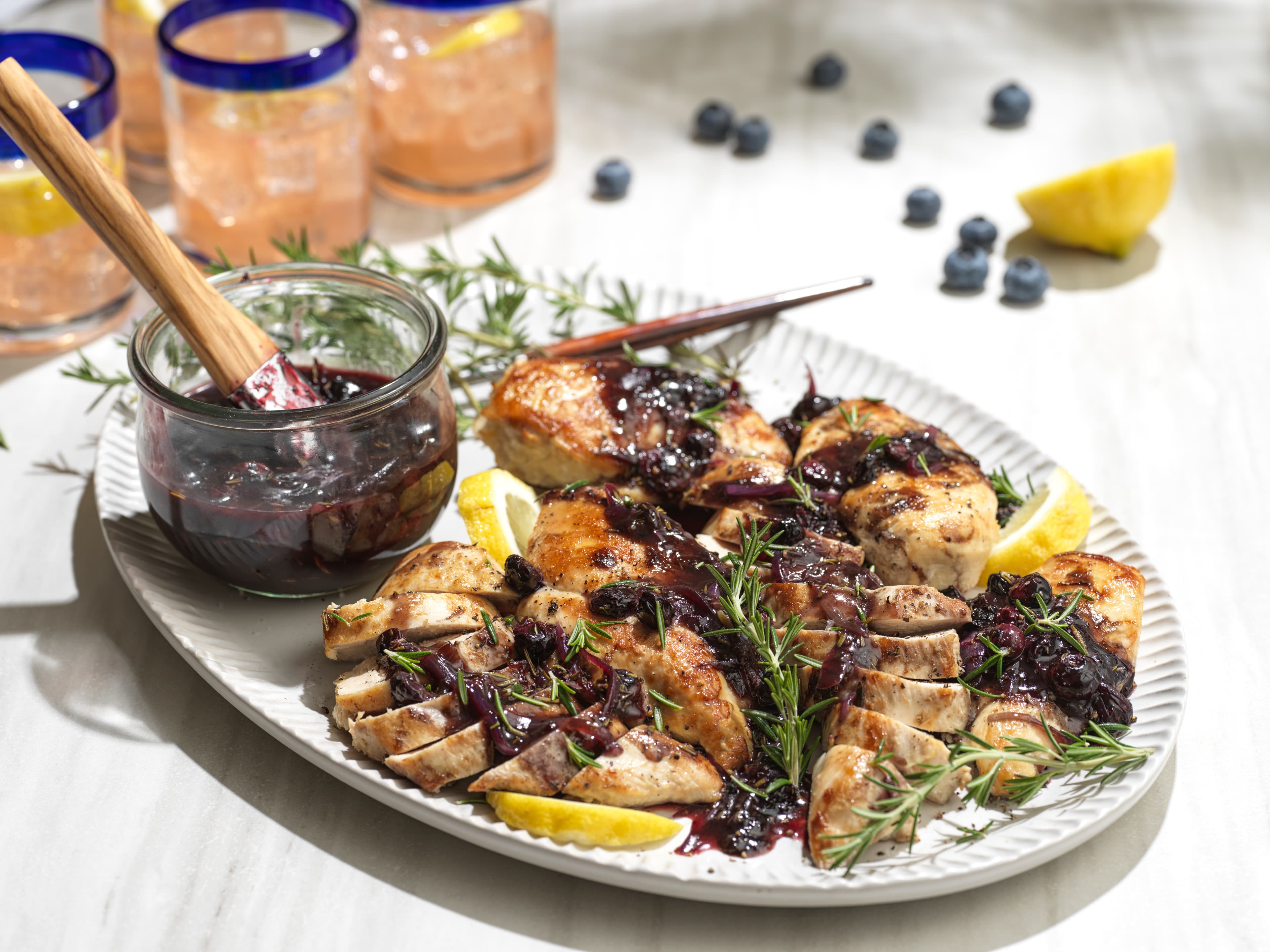 Blueberry Balsamic Glazed Rosemary Chicken