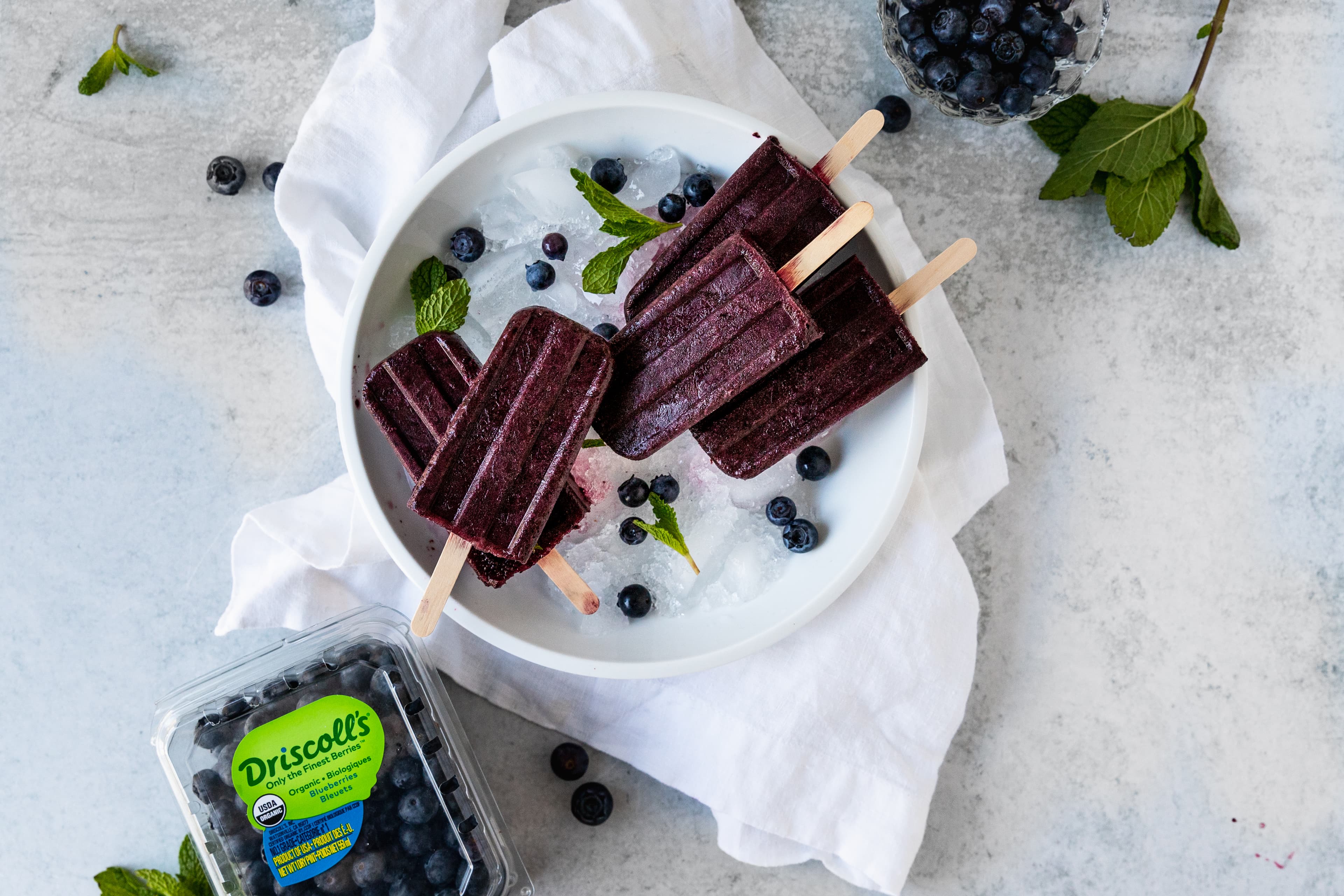 Blueberry Mint Popsicles