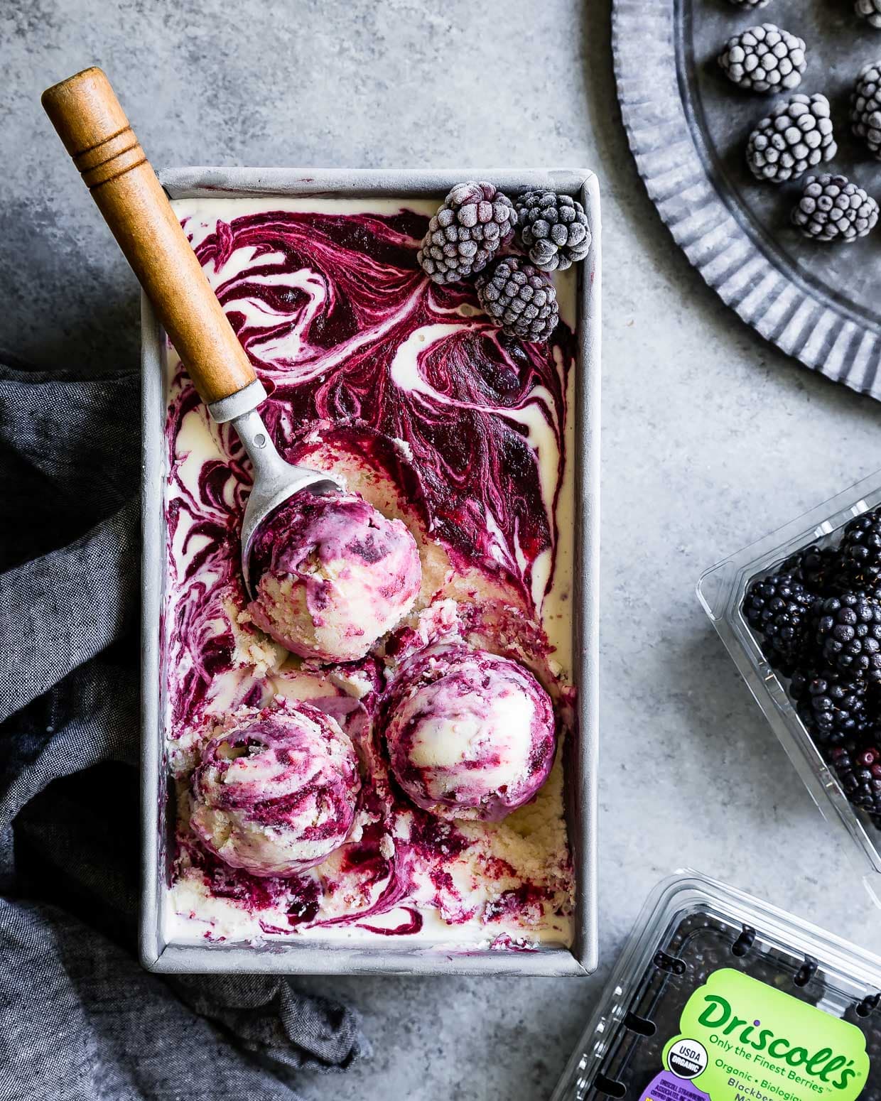Blackberry Chamomile Ice cream