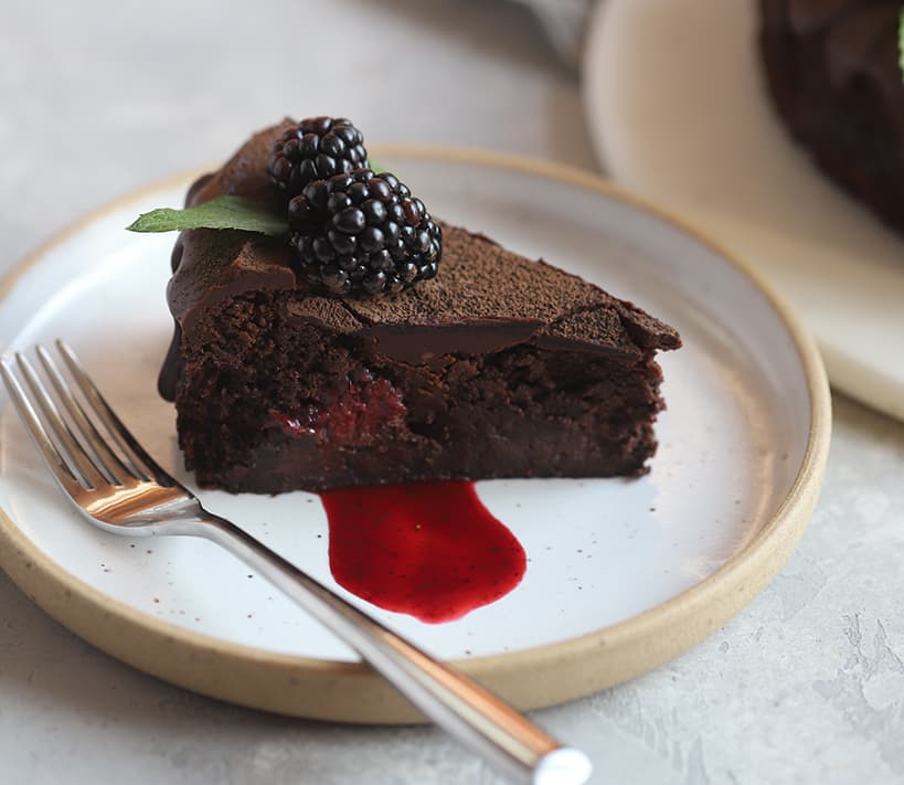 Chocolate Blackberry Torte with Driscoll's blackberries