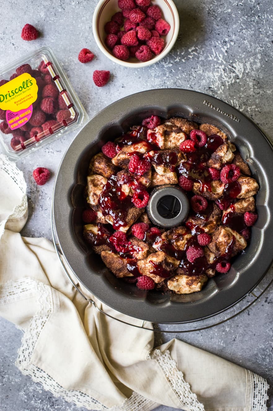 Raspberry and Chocolate Monkey Bread