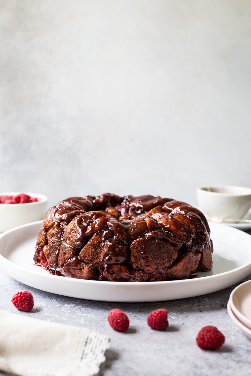 Raspberry and Chocolate Monkey Bread