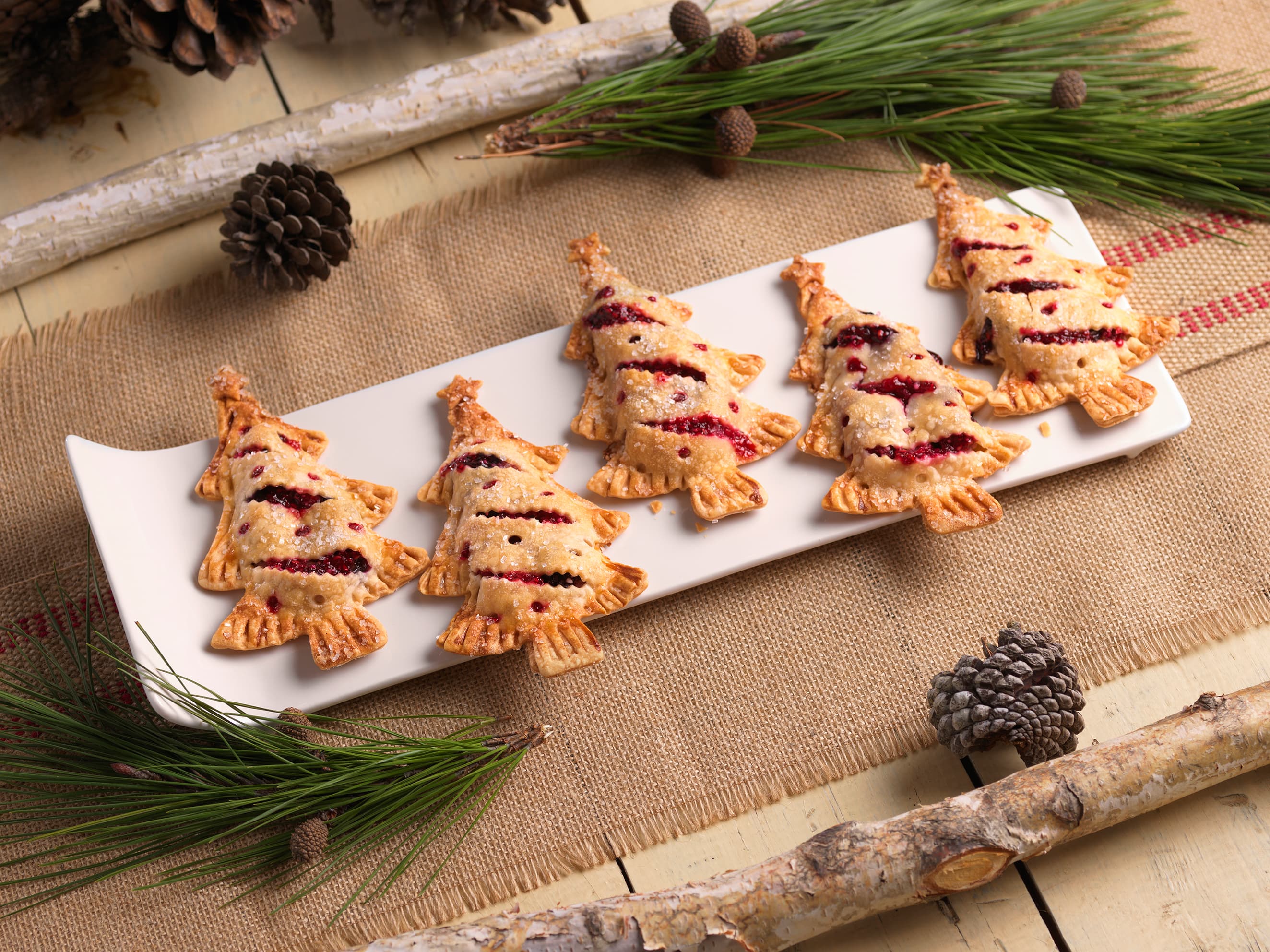 Christmas Tree Berry Hand Pies with Driscoll's berries