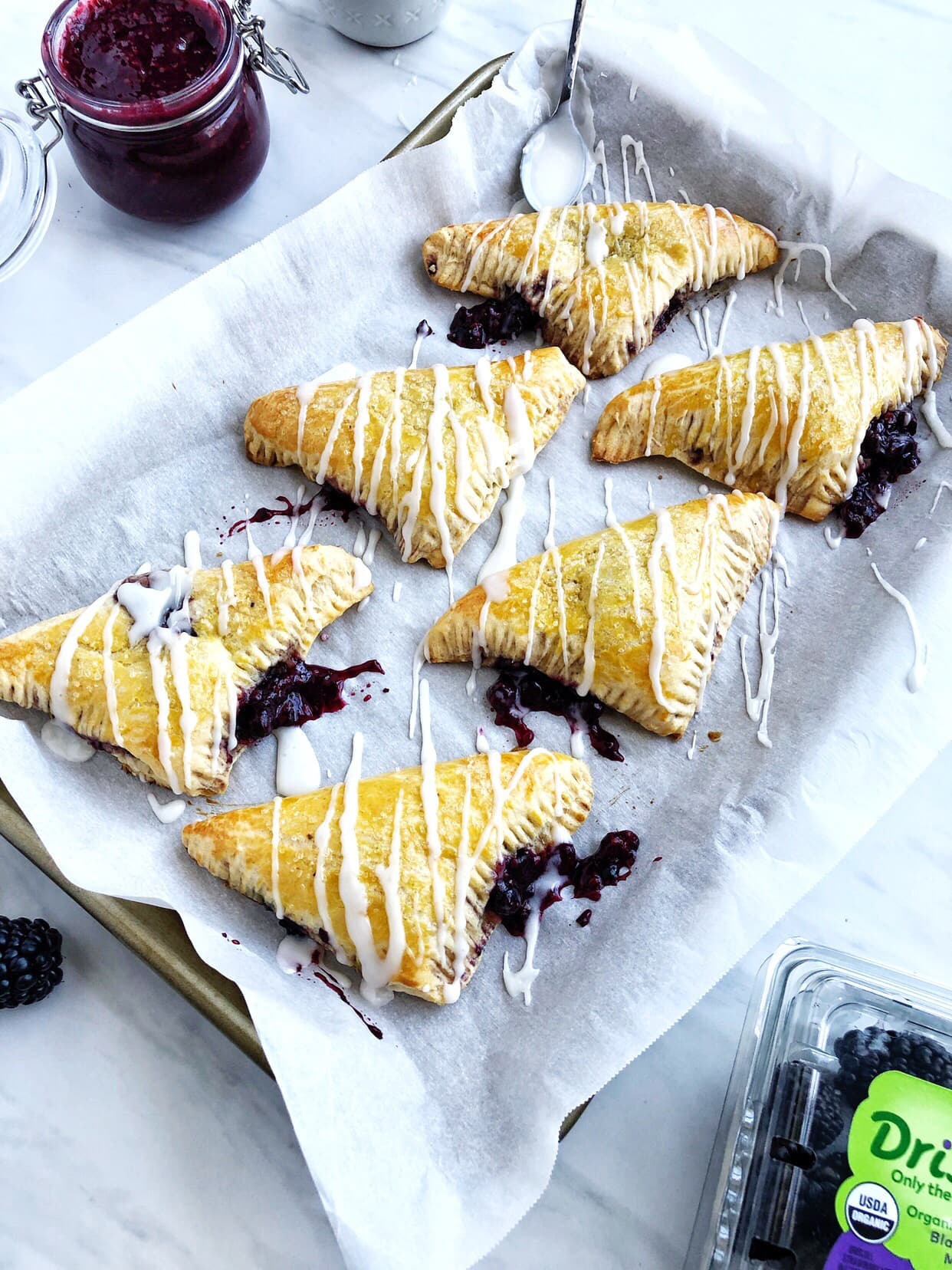Easy blackberry turnovers