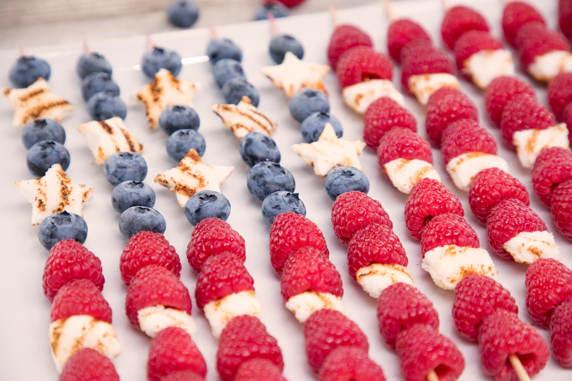 flag cake skewers
