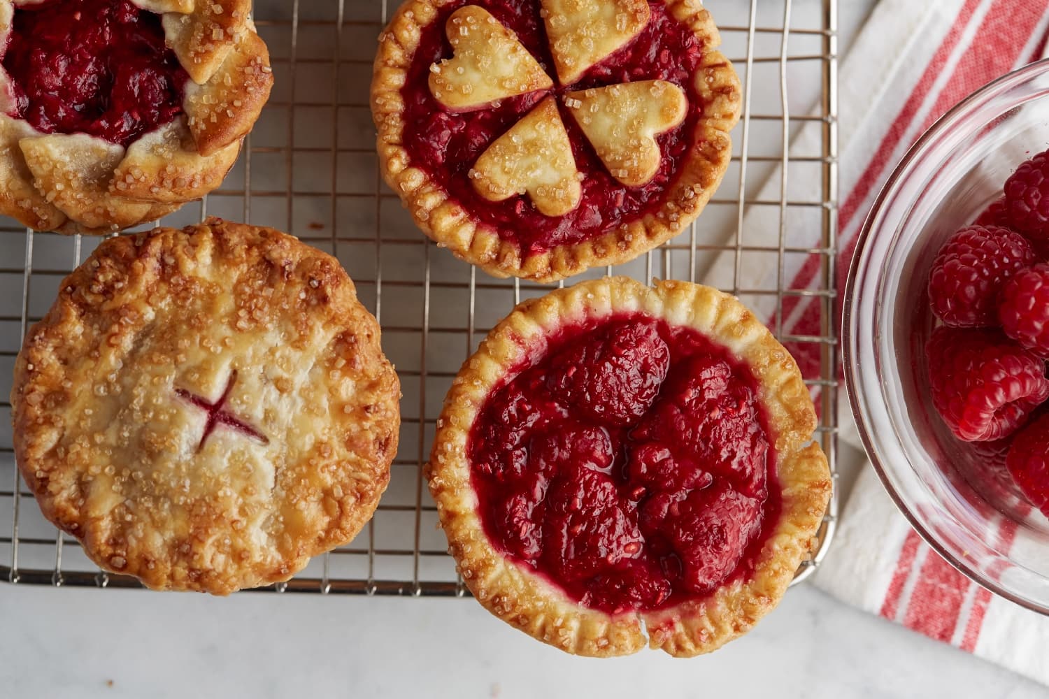mini raspberry pies