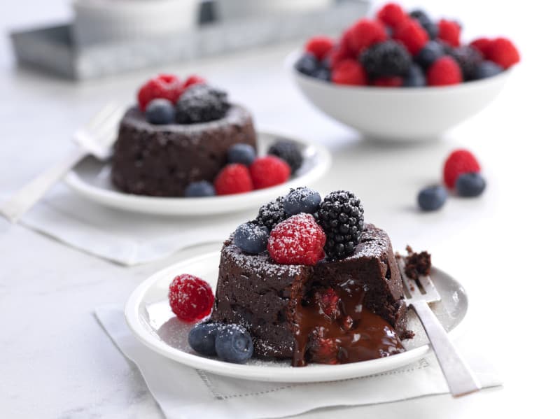 Mixed Berry Molten Cakes