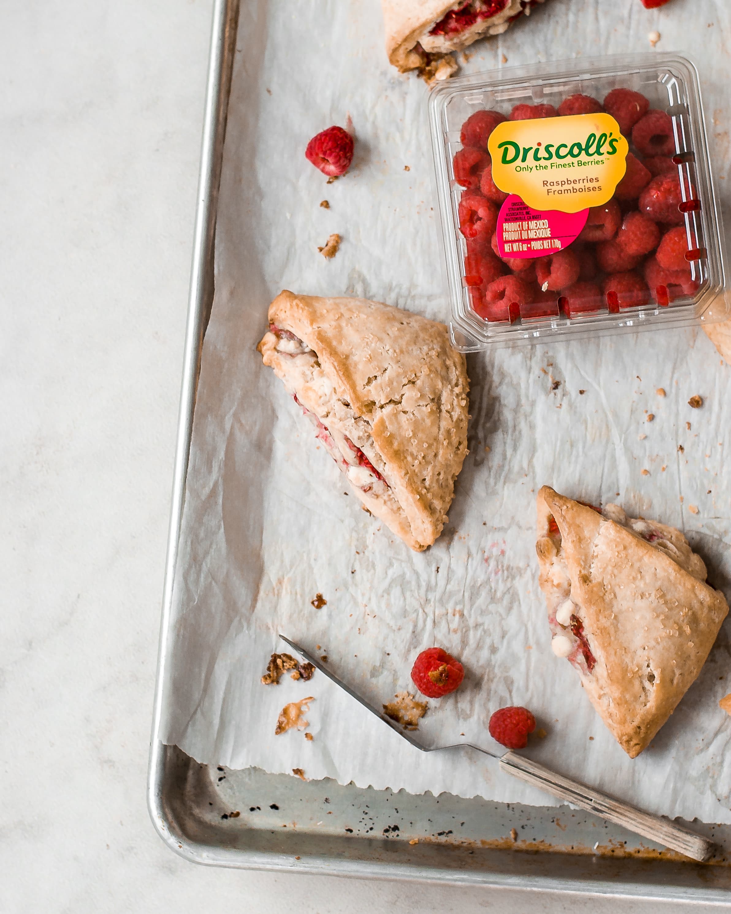 Driscoll's Raspberry White Chocolate Scones