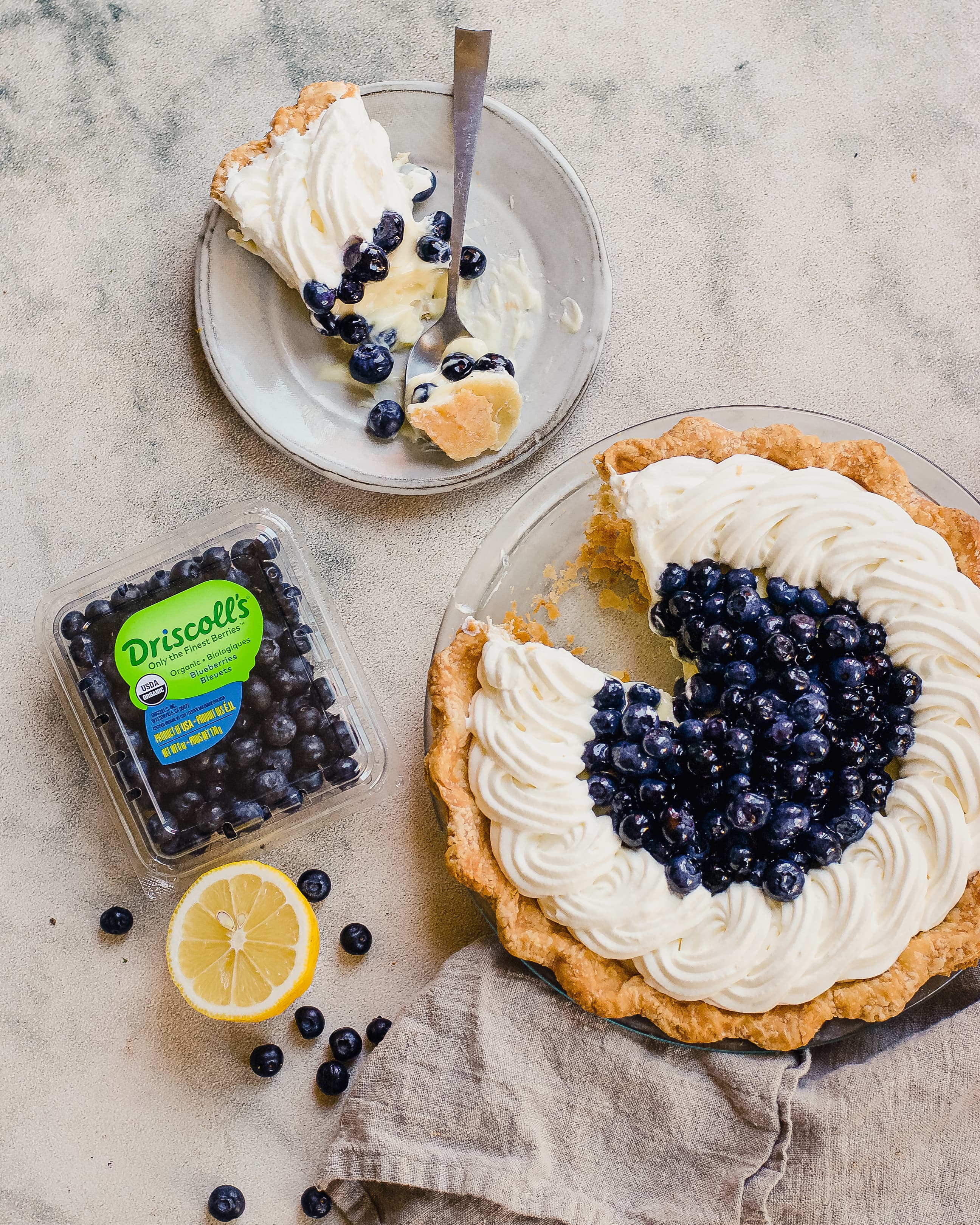 Sour Cream Blueberry Pie