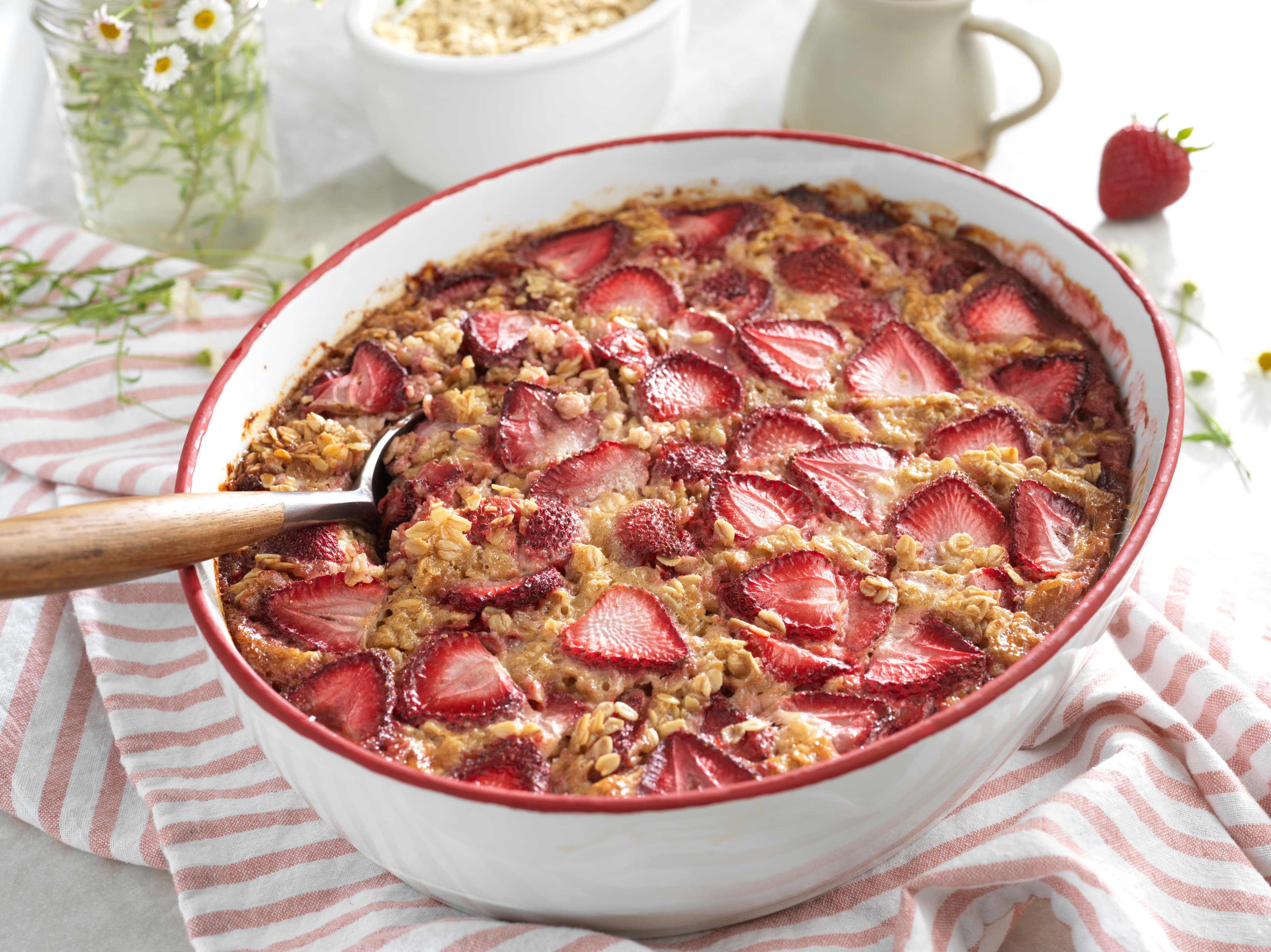 Strawberries and Cream Baked Oatmeal