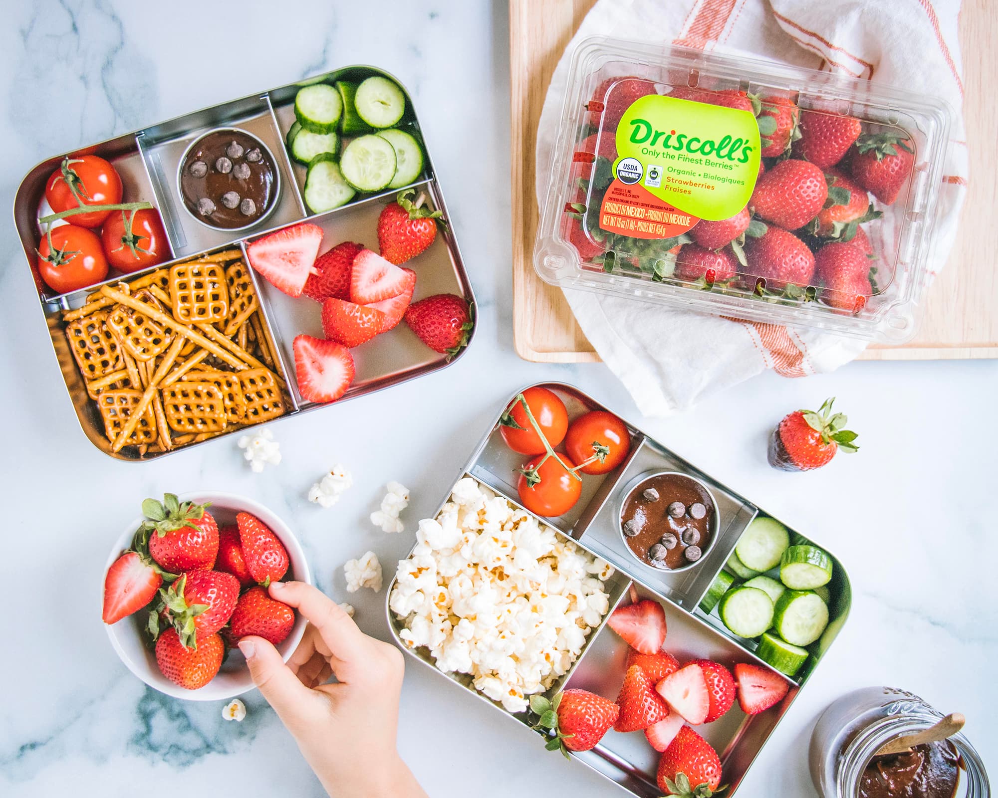 Driscoll's Strawberry kabob bento box