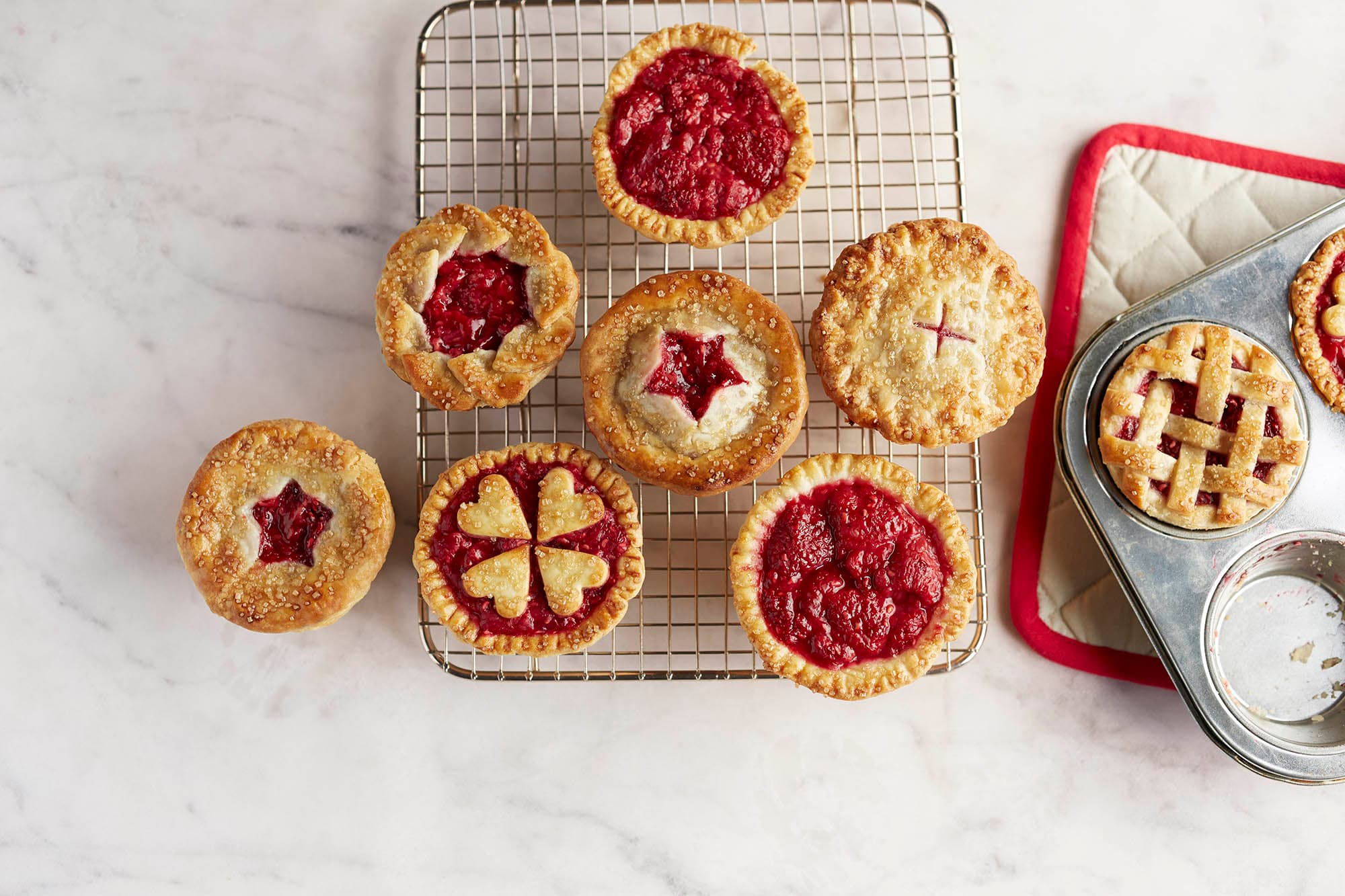 Mini raspberry pies