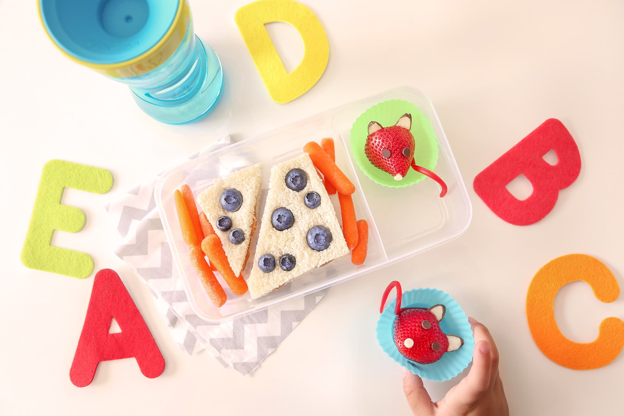 mouse and cheese bento box